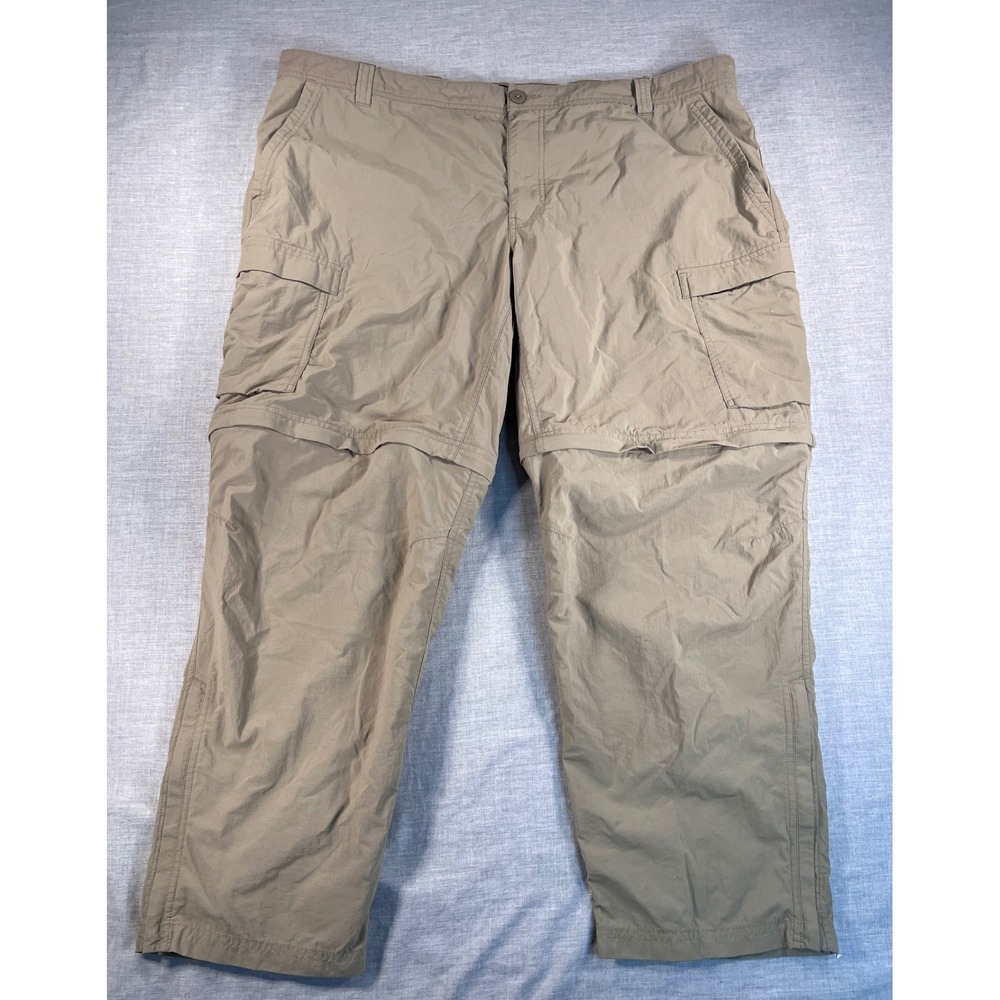 REI Co-op Sahara Convertible Cargo Pants Mens 46W x 30L Khaki Tan Relaxed Hiking